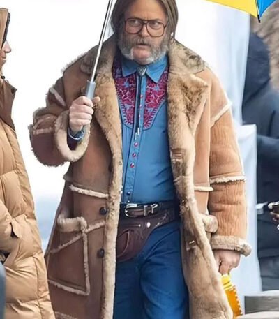 The Umbrella Academy S04 Nick Offerman Shearling Leather Coat