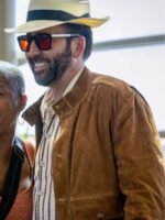 The Unbearable Weight of Massive Talent Nick Cage Brown Jacket