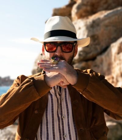 The Unbearable Weight of Massive Talent Nick Cage Brown Jacket