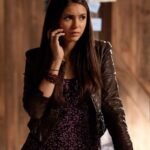 The Vampire Diaries S03 Elena Gilbert Brown Leather Jacket