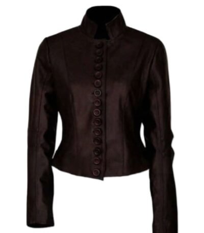 The Vampire Diaries S03 Elena Gilbert Brown Leather Jacket