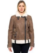 The Virgin River Melinda Monroe Biker Leather Sherpa Jacket