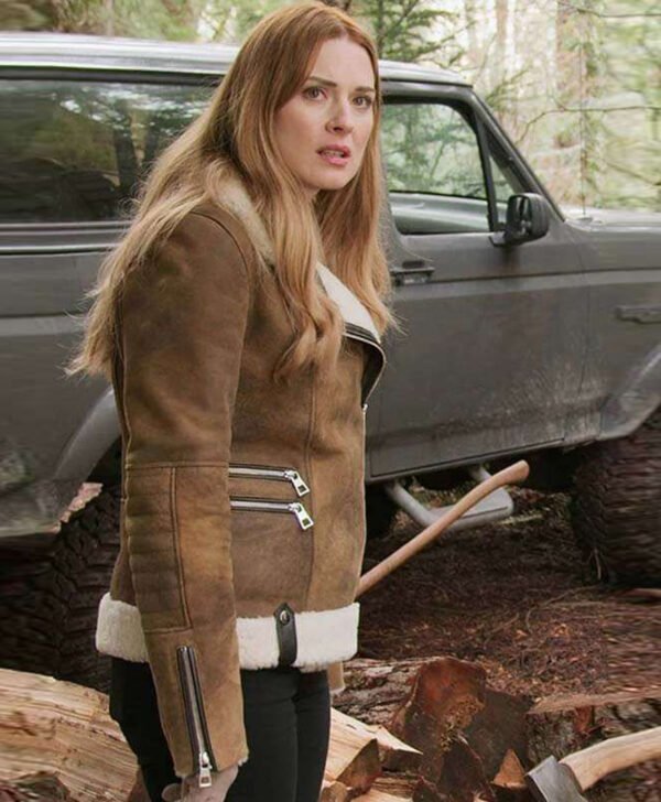The Virgin River Melinda Monroe Biker Leather Sherpa Jacket