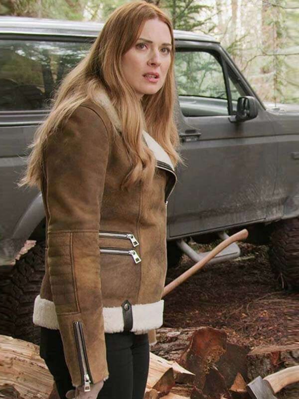 The Virgin River Melinda Monroe Biker Leather Sherpa Jacket