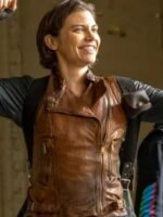 The Walking Dead 2022 Dead City Maggie Rhee Leather Vest