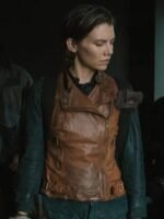 The Walking Dead 2022 Dead City Maggie Rhee Leather Vest