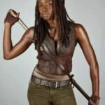 The Walking Dead Michonne Hawthorne Dark Brown Leather Vest