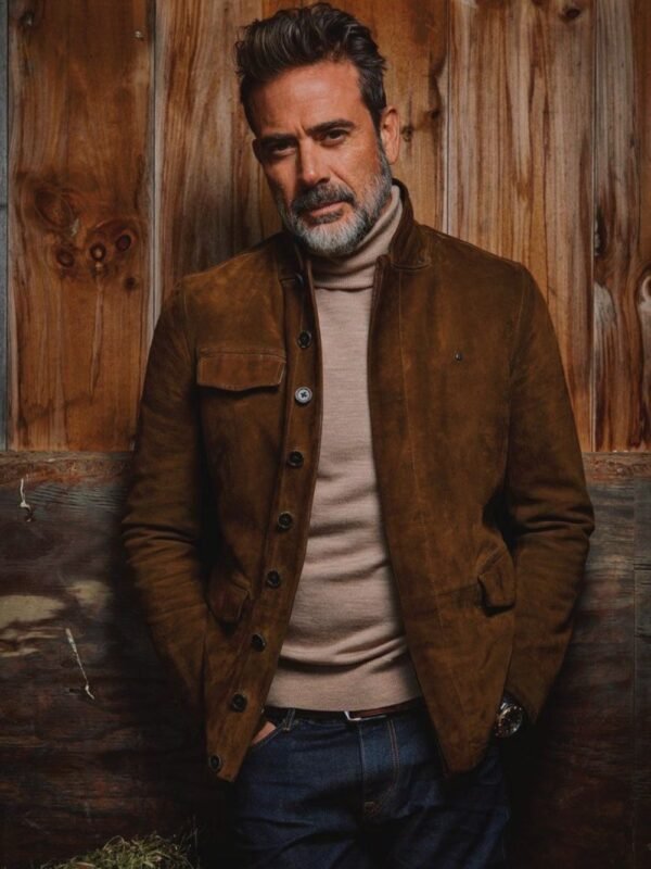The Walking Dead Negan Smith Brown Suede Jacket