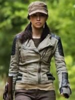 The Walking Dead Rosita Espinosa White Leather Jacket