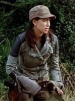 The Walking Dead Rosita Espinosa White Leather Jacket