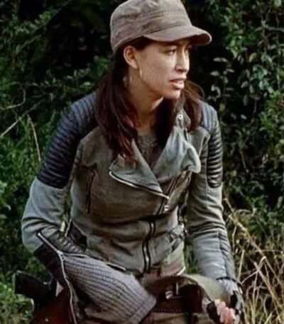The Walking Dead Rosita Espinosa White Leather Jacket