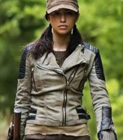 The Walking Dead Rosita Espinosa White Leather Jacket