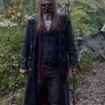 The Walking Dead S09 Ryan Hurst Black Long Leather Coat