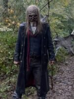 The Walking Dead S09 Ryan Hurst Black Long Leather Coat