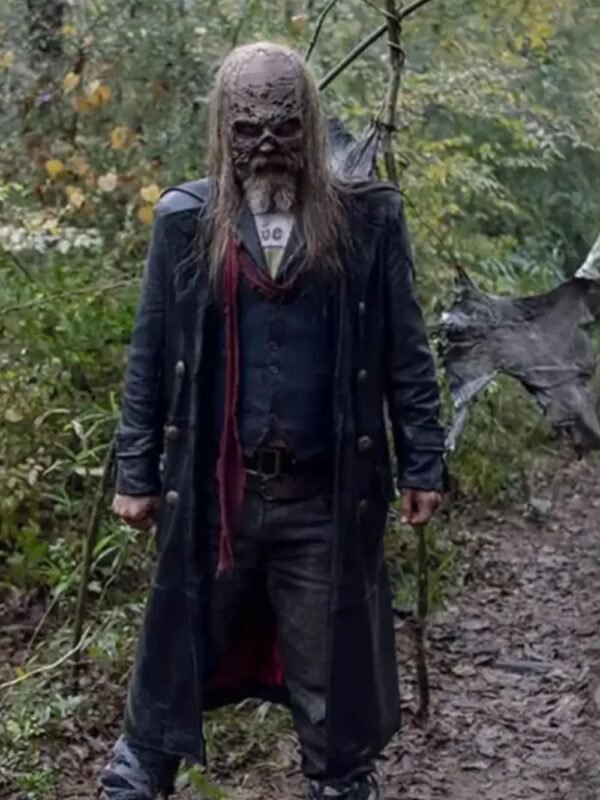 The Walking Dead S09 Ryan Hurst Black Long Leather Coat