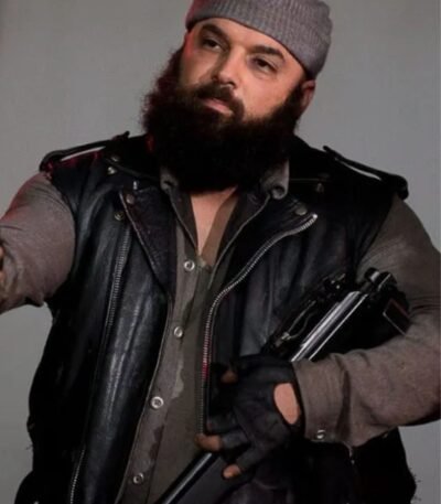 The Walking Dead Savior Guard Black Leather Vest