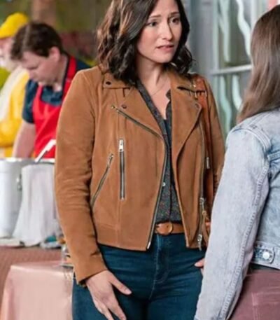 The Way Home Kat Landry Brown Leather Jacket