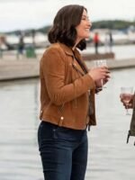 The Way Home Kat Landry Brown Leather Jacket