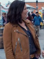 The Way Home Kat Landry Brown Leather Jacket