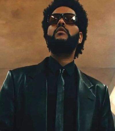 The Weeknd Take My Breath Leather Black Trench Coat