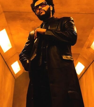 The Weeknd Take My Breath Leather Black Trench Coat