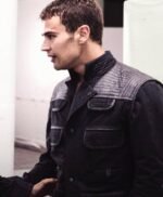 Theo James Divergent Flap Pockets Black Jacket