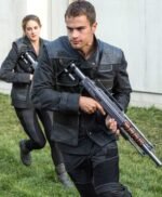 Theo James Divergent Flap Pockets Black Jacket