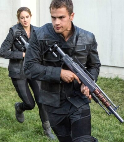 Theo James Divergent Flap Pockets Black Jacket