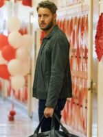 This Is Us Justin Hartley Shirt Style Collar Black Leather Jacket