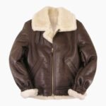 Thomas SF Shearling Sheepskin Brown Leather Jacket