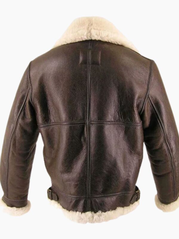 Thomas SF Shearling Sheepskin Brown Leather Jacket
