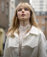 Thomasin Mckenzie Last Night in Soho Eloise White Coat