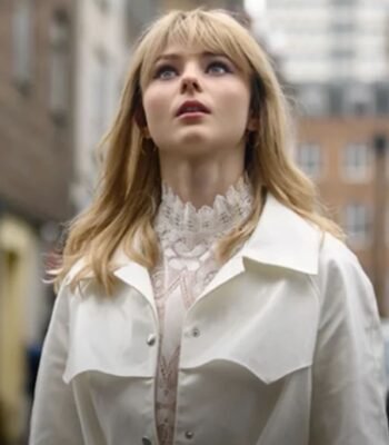 Thomasin Mckenzie Last Night in Soho Eloise White Coat