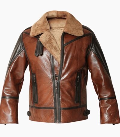 Thompson Distressed Shearling Aviator SF Jacket