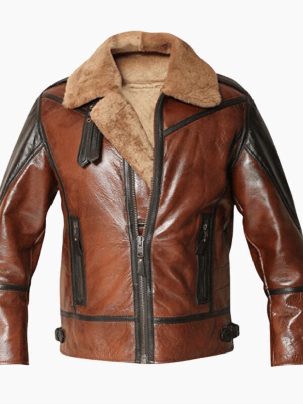 Thompson Distressed Shearling Aviator SF Jacket