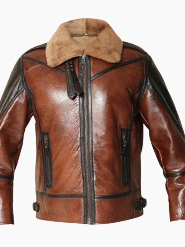 Thompson Distressed Shearling Aviator SF Jacket
