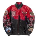 Three Peat Jeff Chicago Bulls Leather Jacket