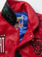 Three Peat Jeff Chicago Bulls Leather Jacket