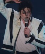 Thriller Michael Jackson White Leather Jacket