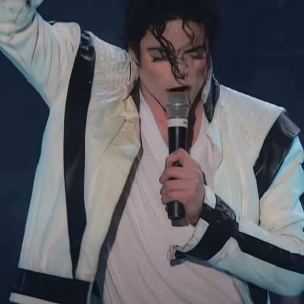 Thriller Michael Jackson White Leather Jacket