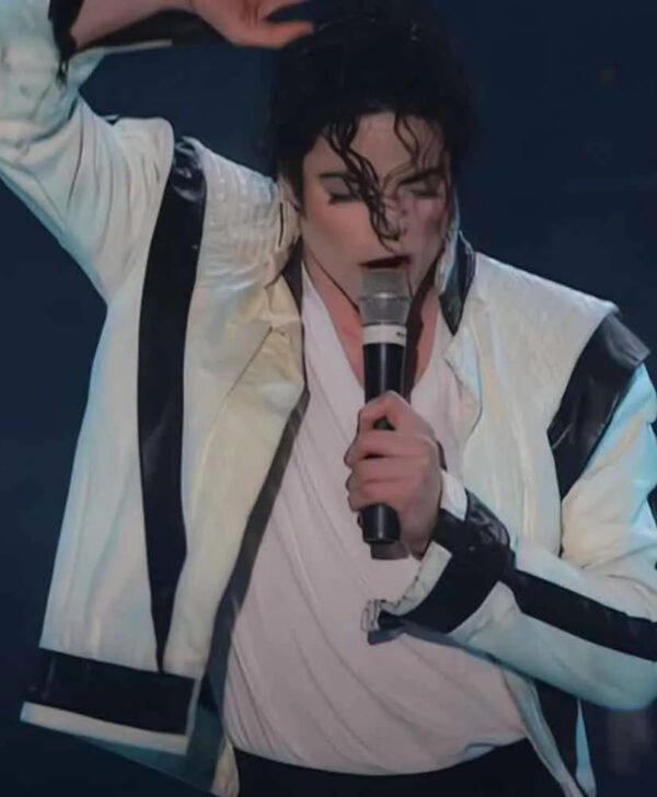 Thriller Michael Jackson White Leather Jacket
