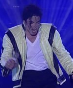 Thriller Michael Jackson White Leather Jacket