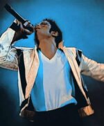 Thriller Michael Jackson White Leather Jacket