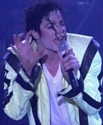Thriller Michael Jackson White Leather Jacket