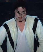 Thriller Michael Jackson White Leather Jacket