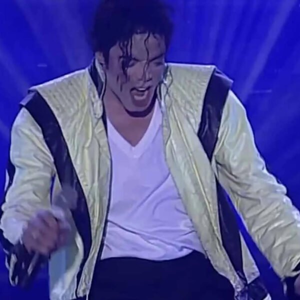 Thriller Michael Jackson White Leather Jacket