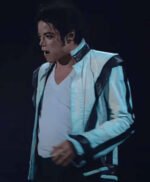 Thriller Michael Jackson White Leather Jacket
