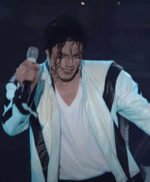 Thriller Michael Jackson White Leather Jacket