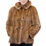 Tia Vintage Mink Fur Brown Coat