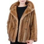 Tia Vintage Mink Fur Brown Coat